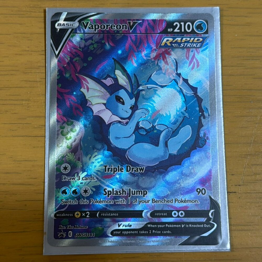Pokémon Vaporeon V SWSH181 Black Star Promo Full Art Holo